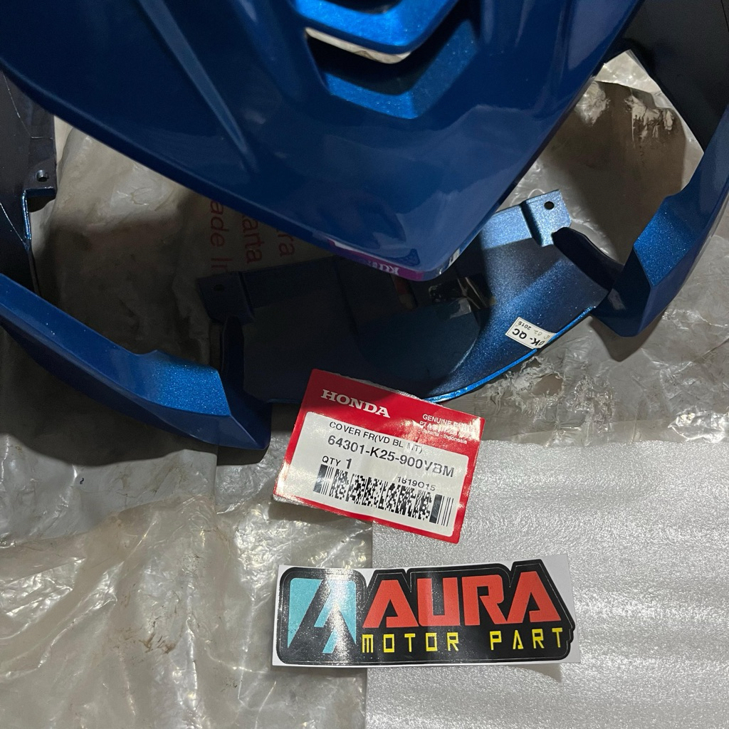 Tameng depan Honda Beat Fi Original Biru 64301-K25-900VBM