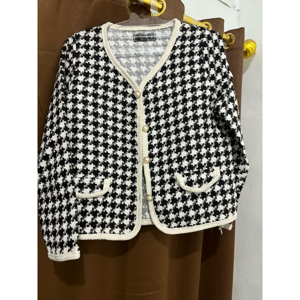 Preloved Blazer Outer Houndstooth