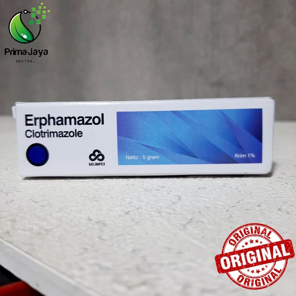 SALEP ERPHAMAZOL CLOTRIMAZOLE / OBAT JAMUR KULIT PANU KUDIS KURAP INFEKSI JAMUR