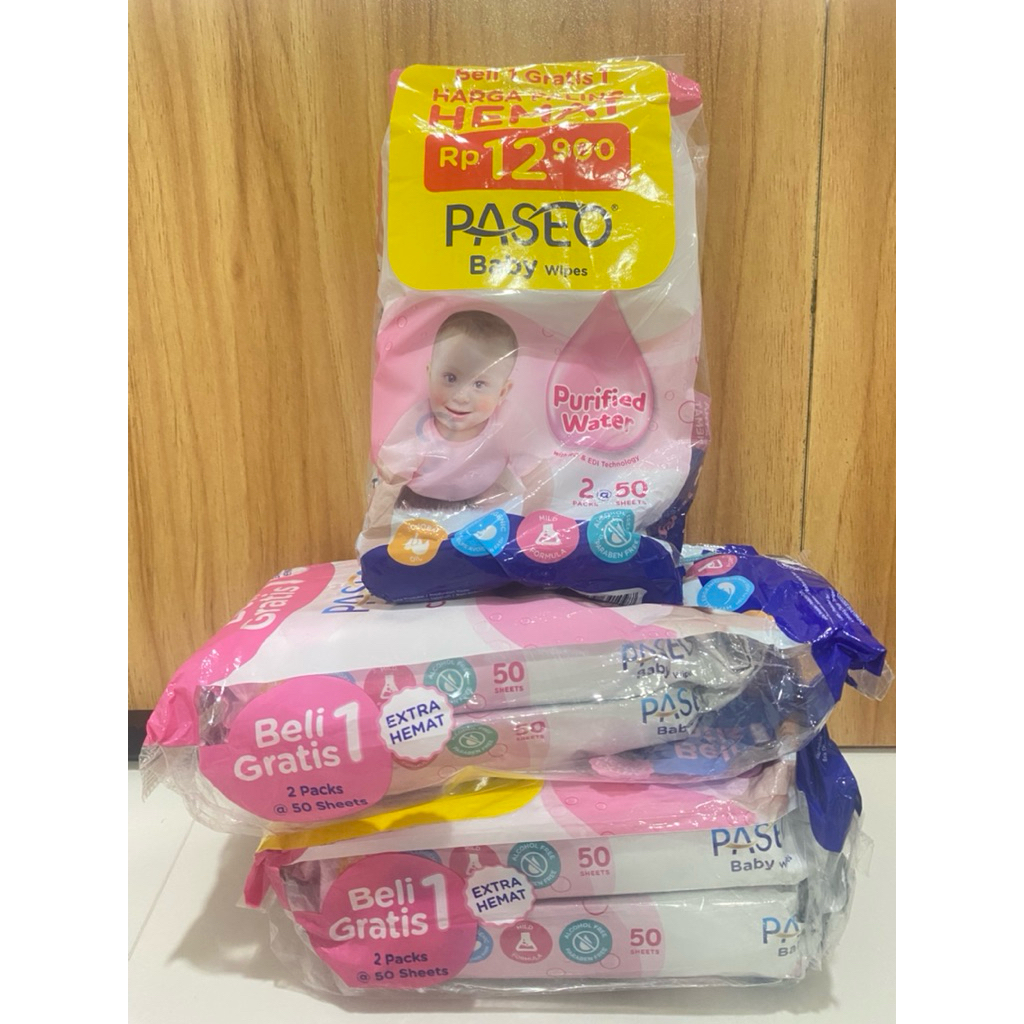 tisu basah PASEO baby wipes changing diaper purified water