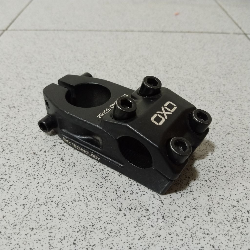 Stem sepeda bmx topload 50mm hitam alloy bar 22.2mm
