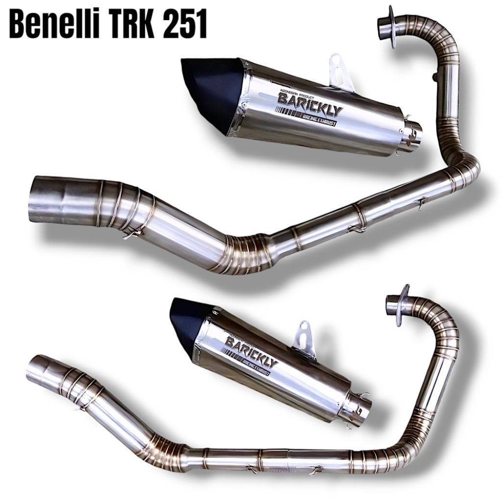 Knalpot Benelli TRK 251 Fullsystem Stainless Steel Plug and Play