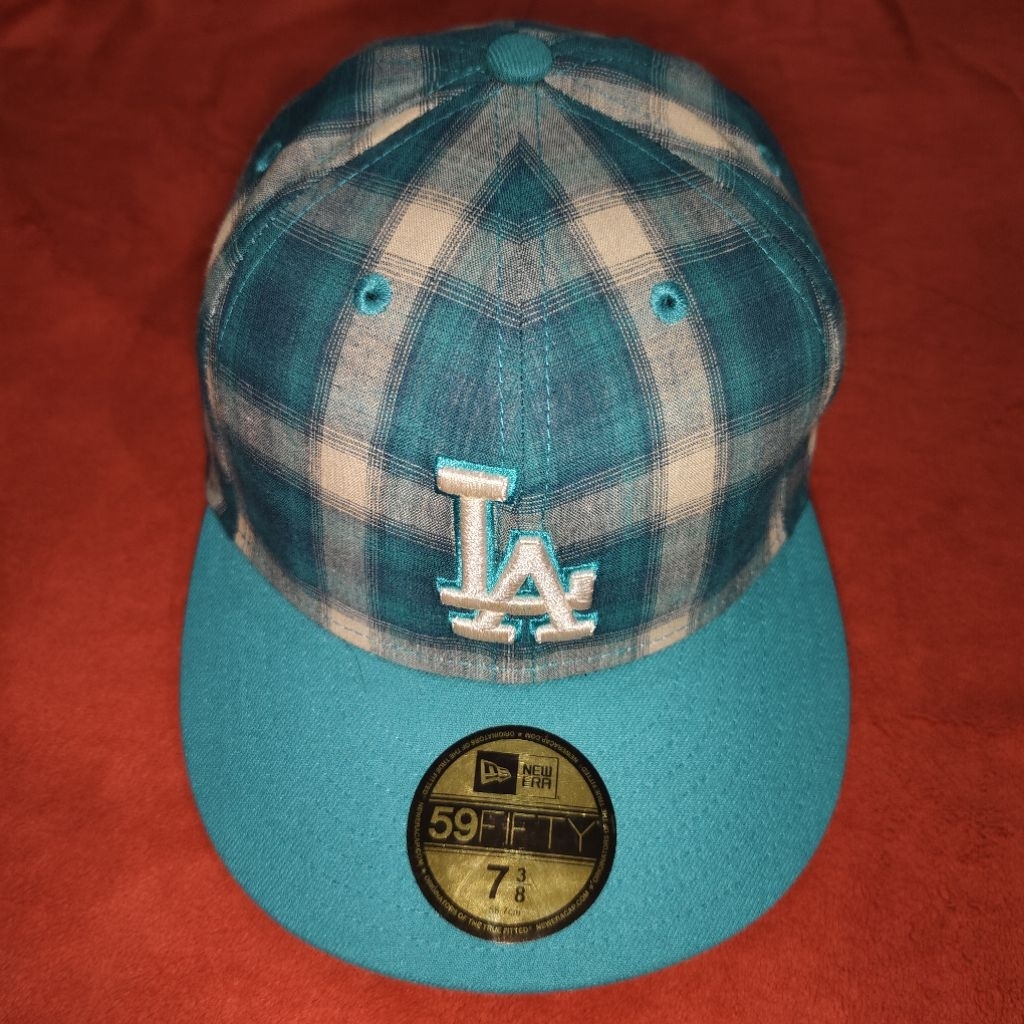 topi new era 59fifty MLB LA Dodgers green tarta