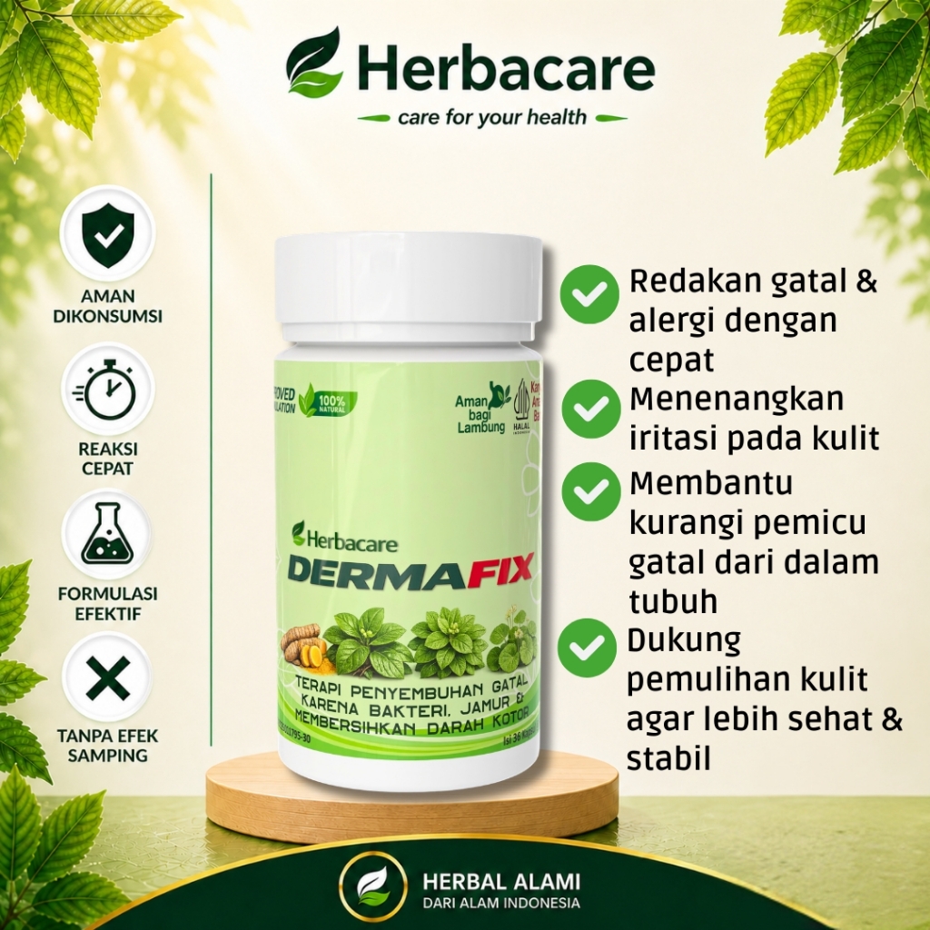 DERMAFIX Membantu Penyembuhan Gatal- Gatal & Membersihkan Darah Kotor