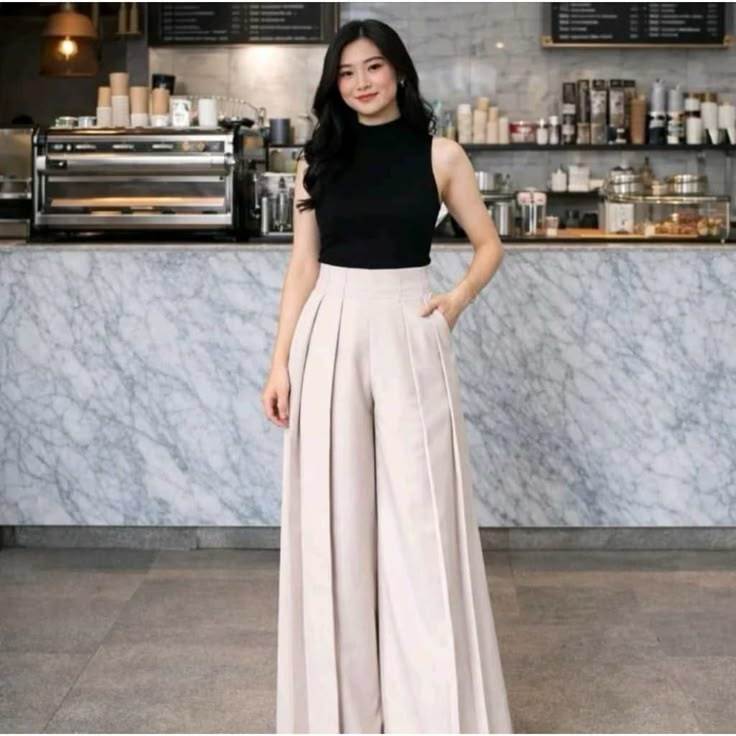 Lavie Pants Cullote Palazzo Highwaist Celana Panjang Wanita Csual Trendy Jumbo Formal