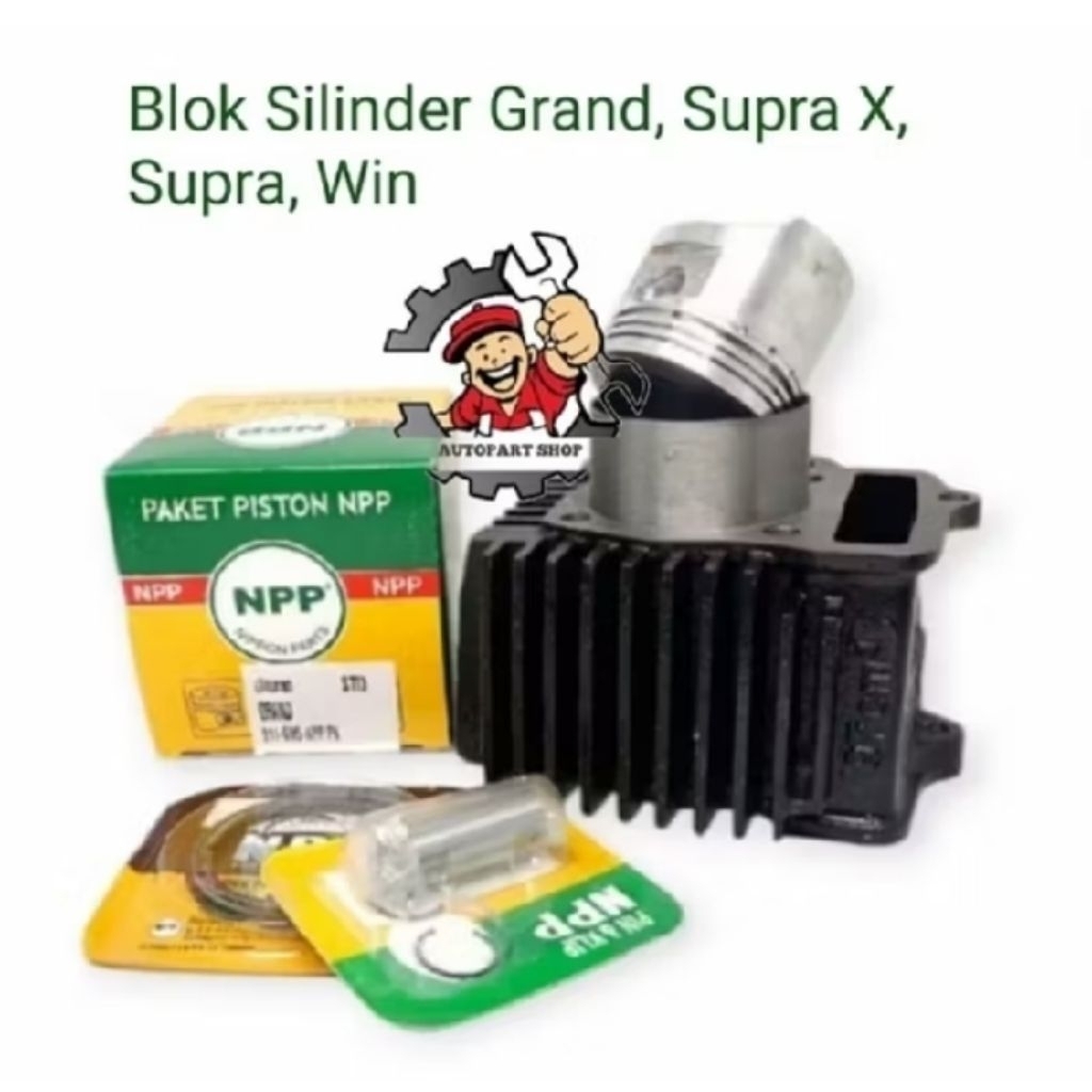 Blok Silinder Grand, Win, Supra X, Supra 100cc Original merk NPP Jepang