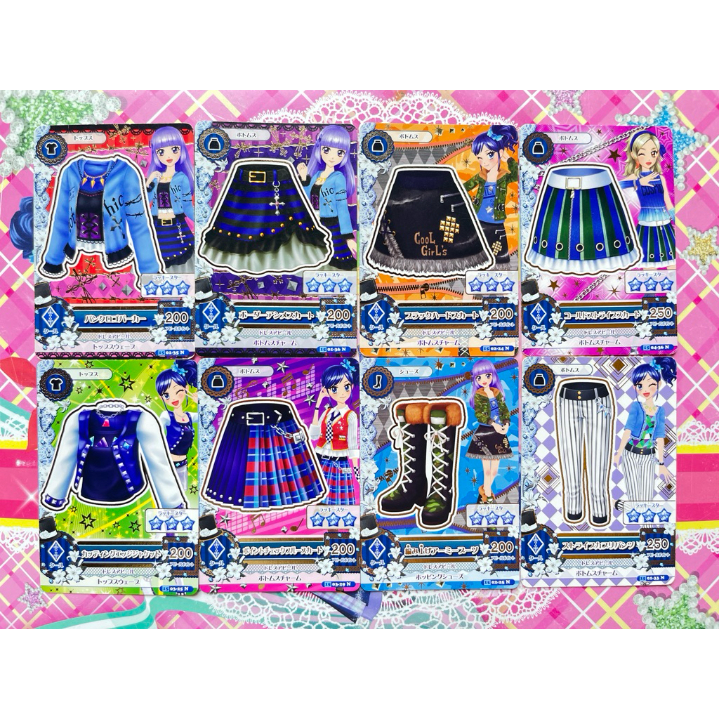 Kartu Aikatsu Loli Gothic Satuan Yurika Todo Normal Block Checked British Purple Trench Aqua Bakery 
