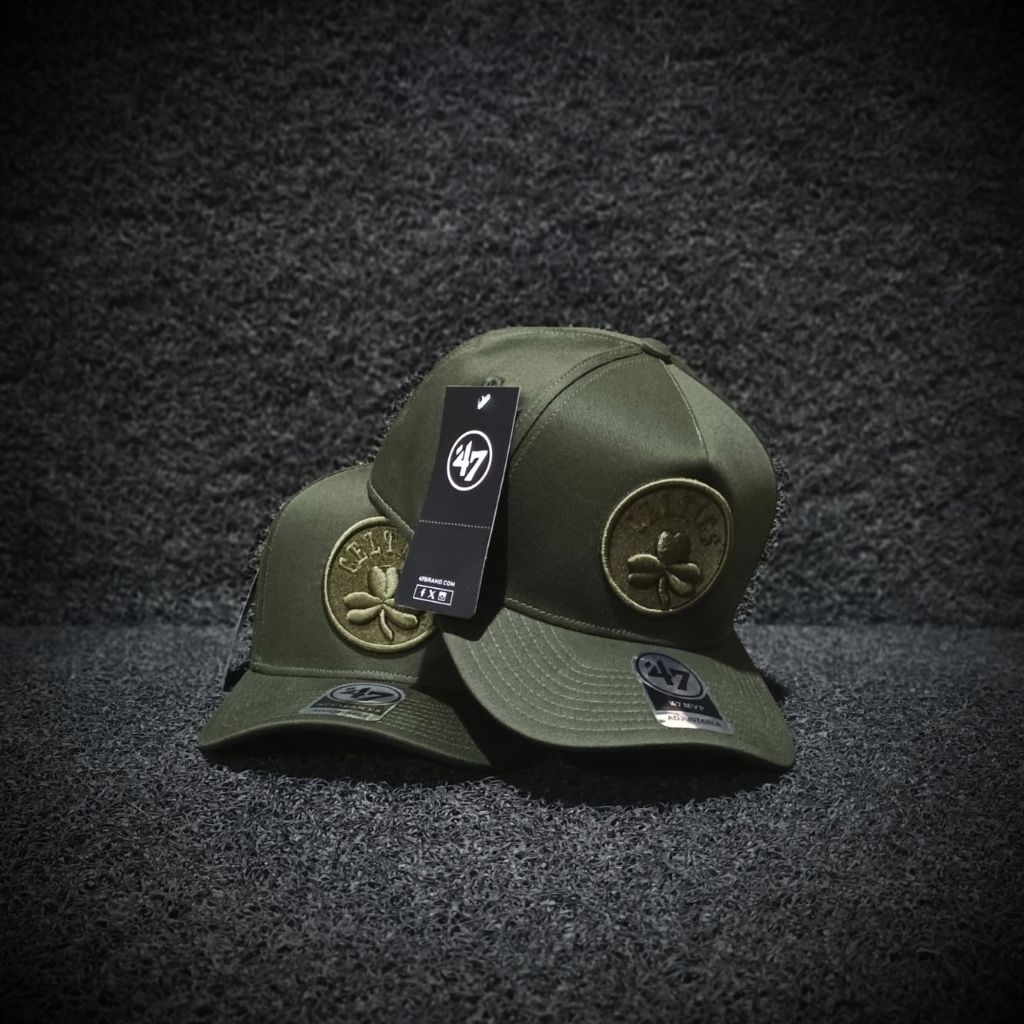 CELTICS Full Hijau army Topi premium NBA TEAM