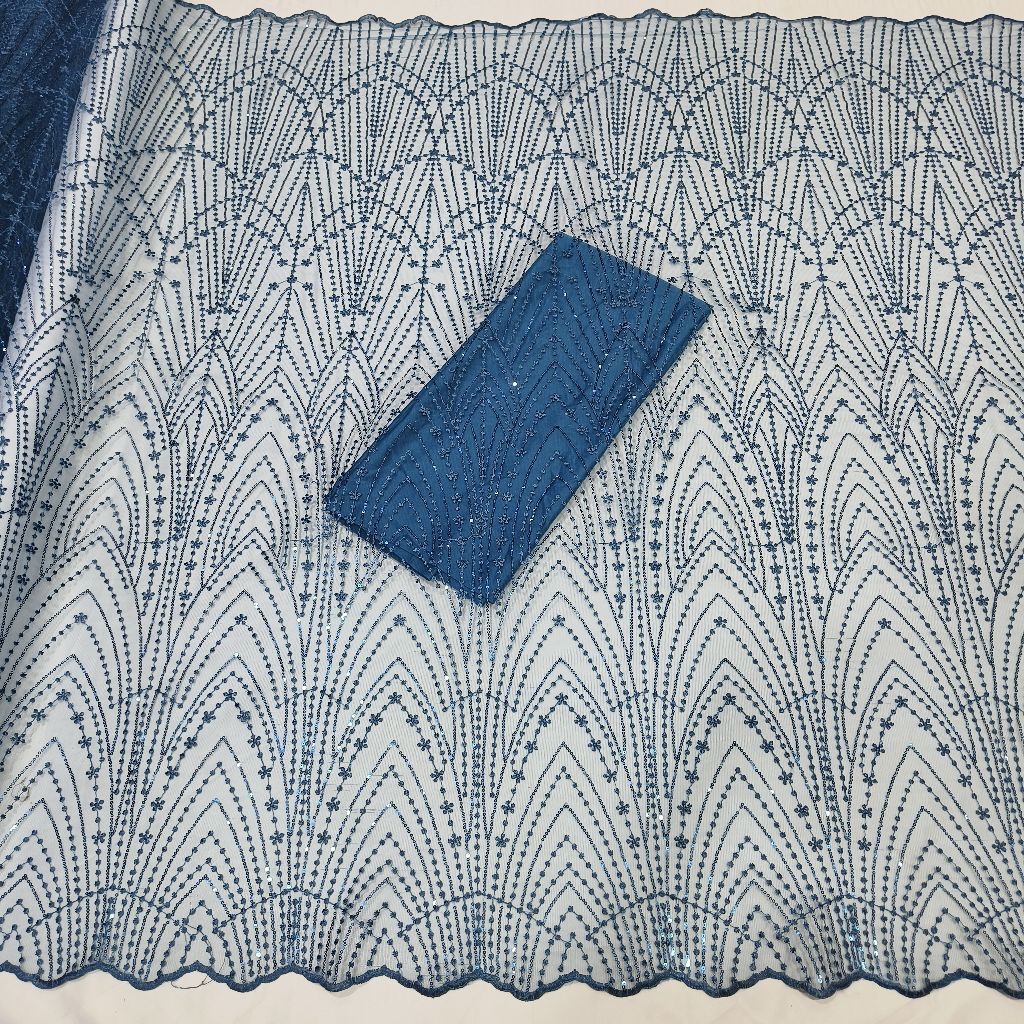 Kain Tile Payet Piramid Motif Salur / Kain Tile Payet Salur / Payet full Kualitas Terbaik
