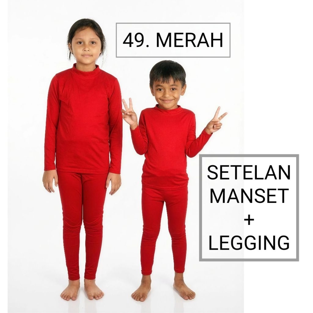 SETELAN MANSET ANAK LENGAN PANJANG MERAH CABE/SETELAN BAJU SPORT ANAK LENGAN PANJANG