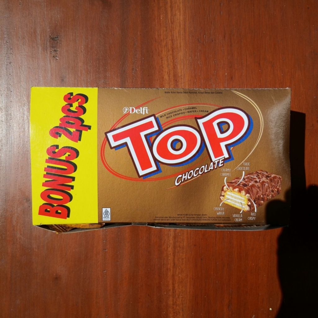 Delfi Top Wafer Cokelat 9g - Cokelat