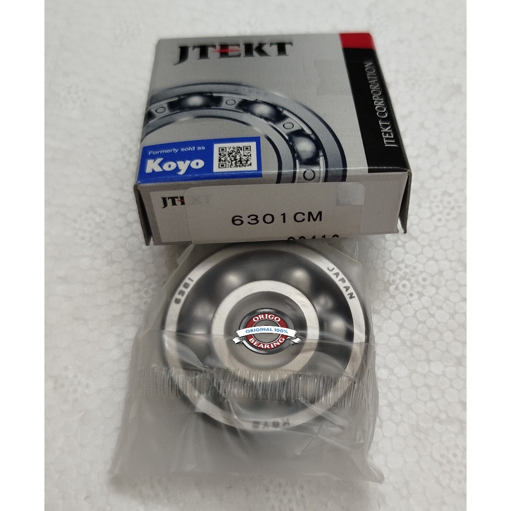 Bearing 6301 KOYO open tanpa tutup Laher KOYO 6301CM (ID 12mm ,OD 37mm, T 12mm) Laher 6301 KOYO Bear