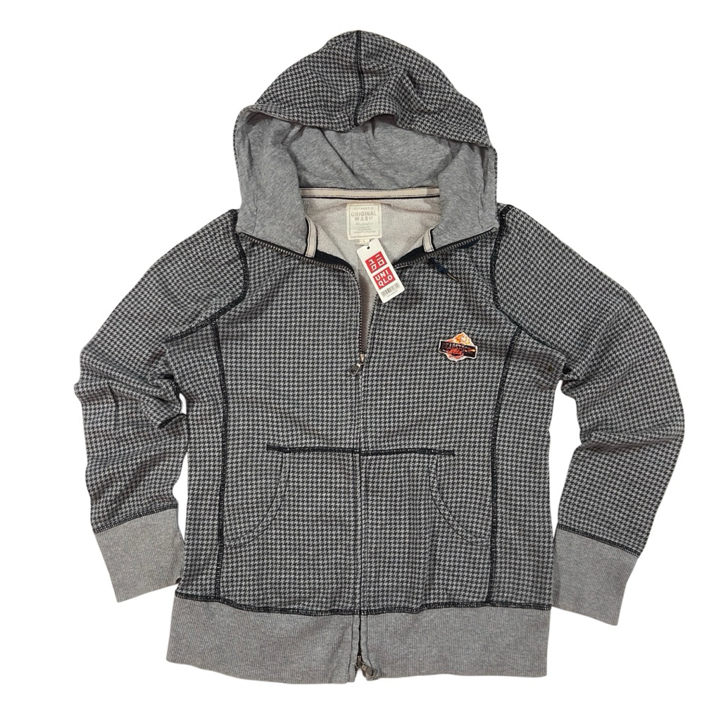 Uniqlo zipper hoodie ethnic grey