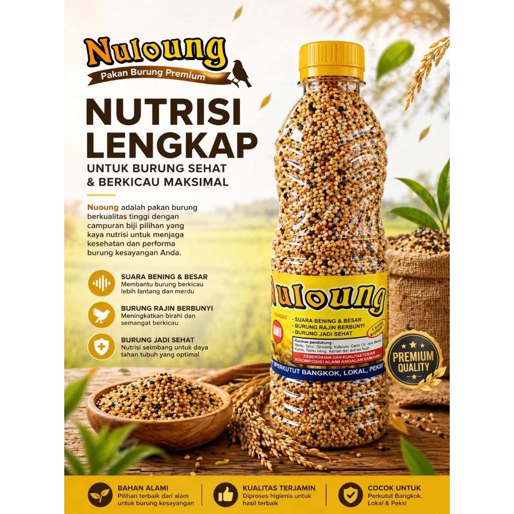 Pakan Perkutut Wuloung Premium | Bikin Gacor, Suara Bening, Nutrisi Lengkap | Pakan Burung Perkutut 