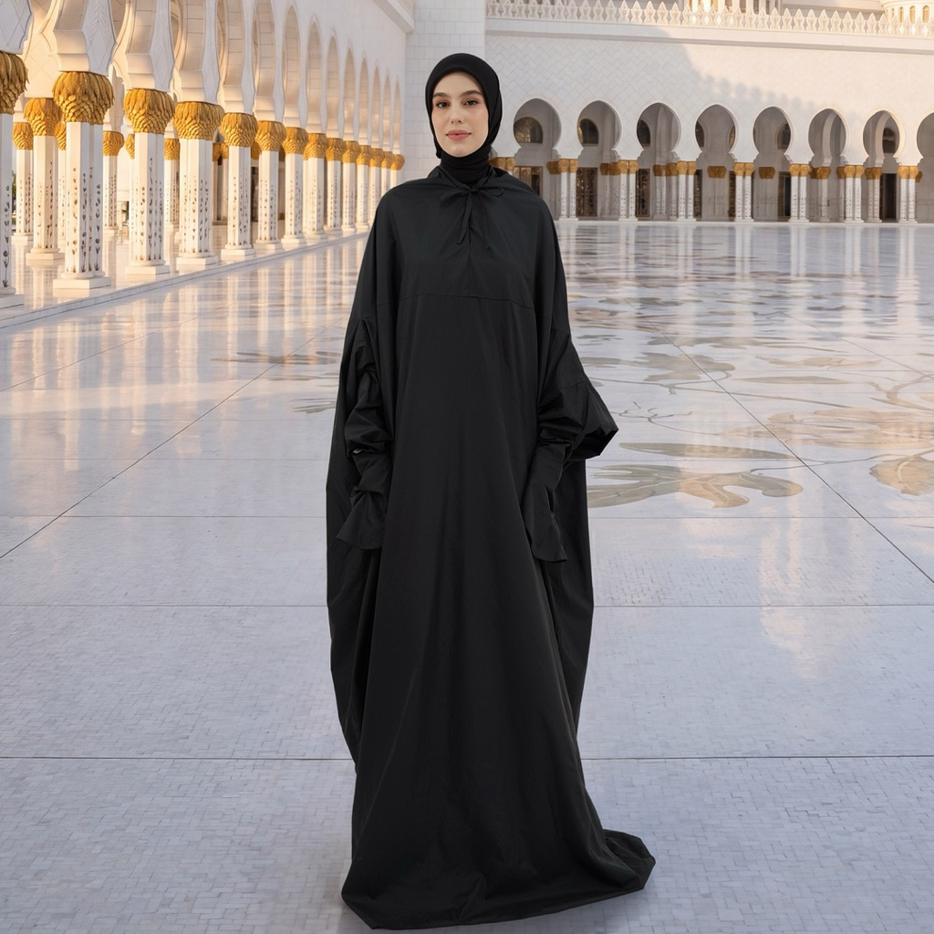Mandjha Loula Black Mukena by Ivan Gunawan