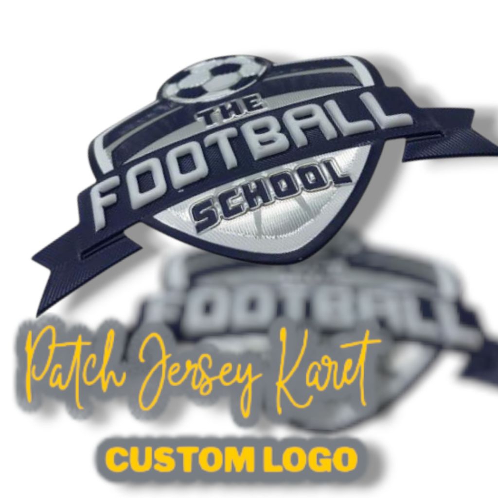 (PUSAT PEMBUATAN KARET) Patch Emblem Jersey karet custom untuk kaos sepak bola 3d 2d langsung press