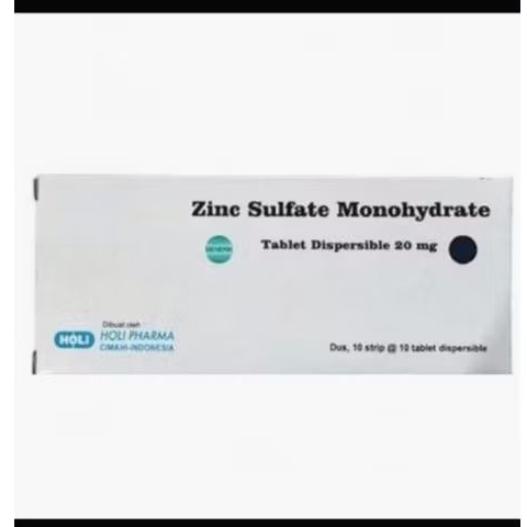 ZINC SULFATE MONO HYDRATE (tablet dispersible 20mg)