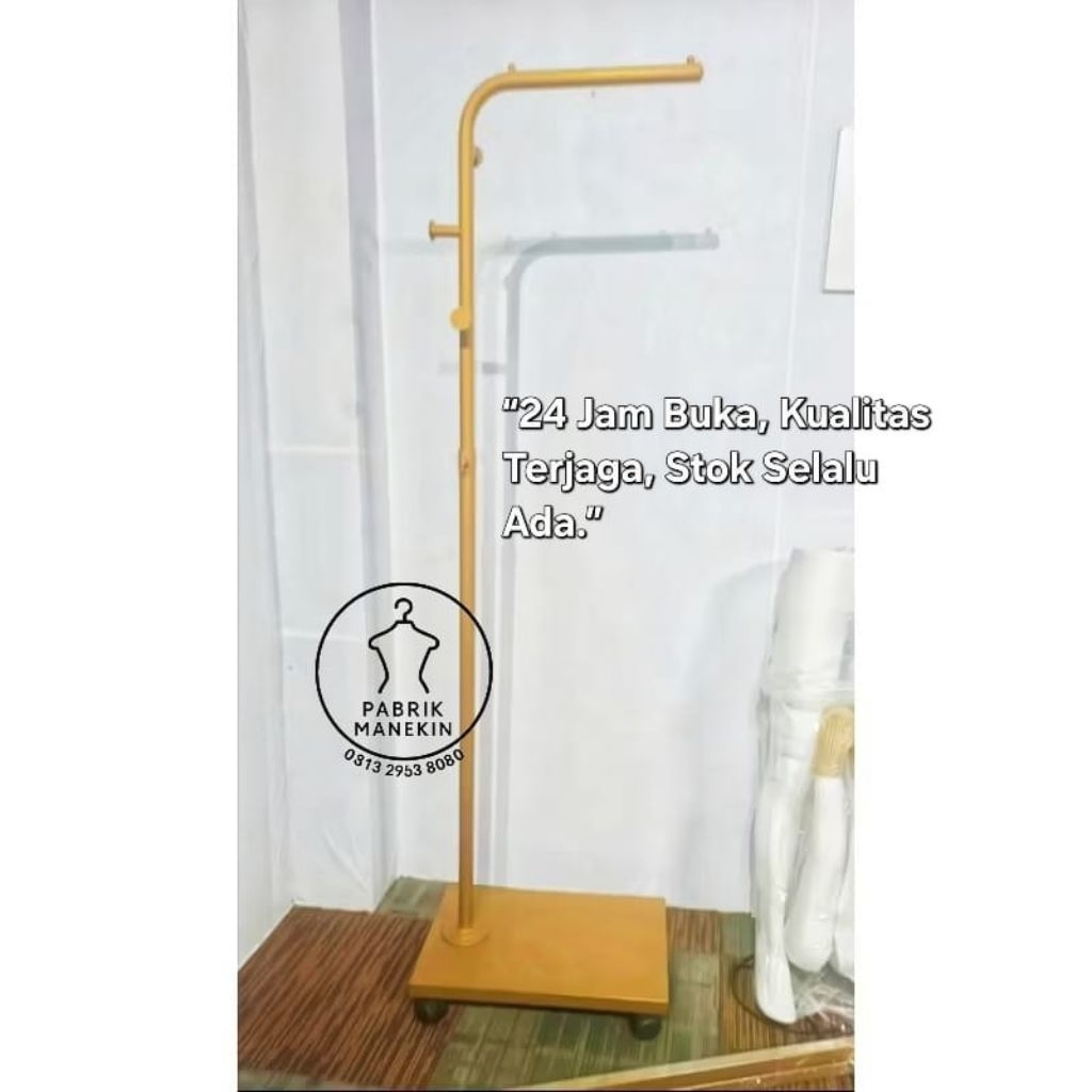 Gantungan baju estetik // gawangan baju estetik // gawang baju mewah // gawang baju gold / Gawang 1 