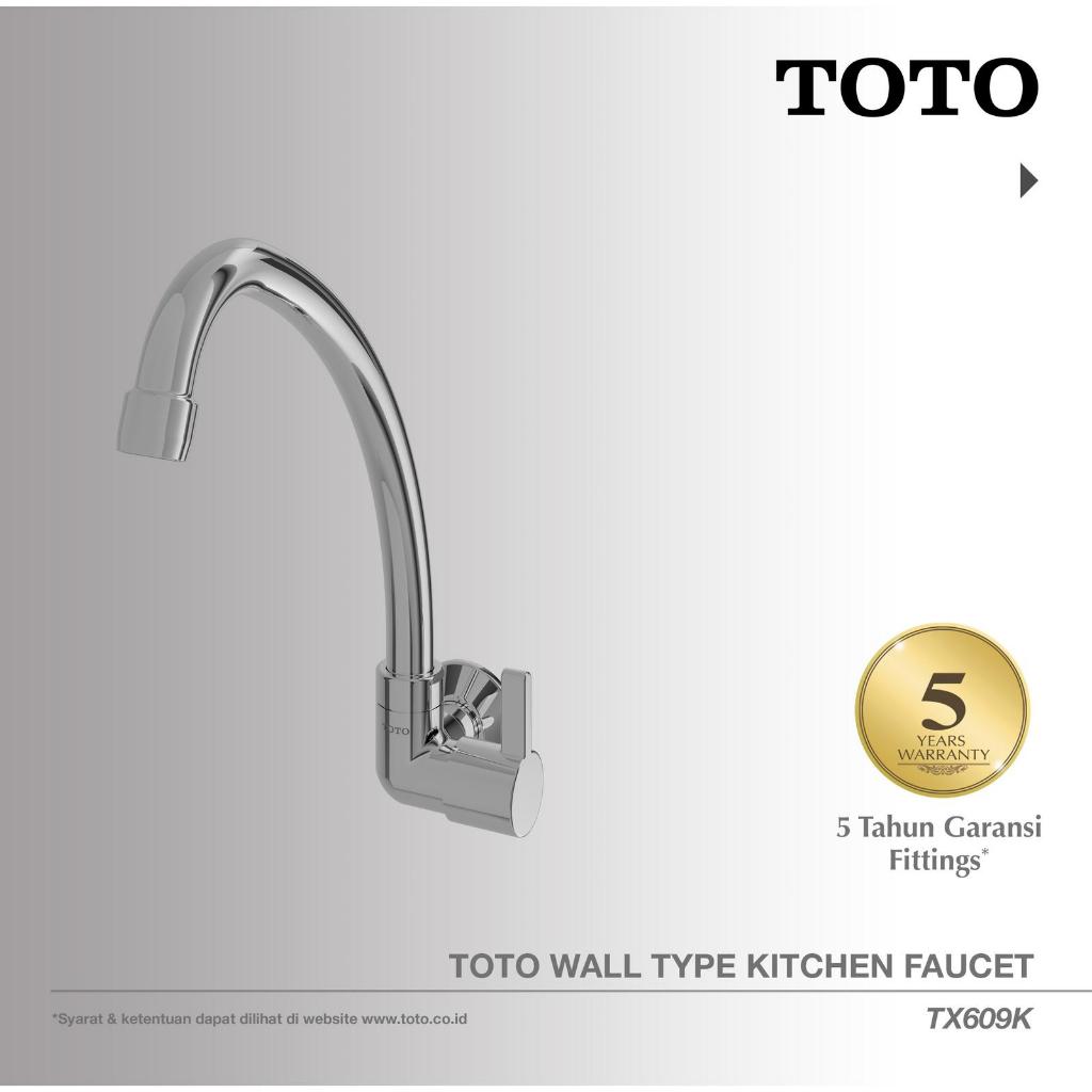 Kran Sink TOTO TX609K / Kran Dapur / Keran Cuci Piring / Kran Sink Dinding TOTO