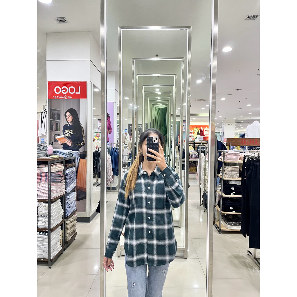 kemeja flanel Logo jeans