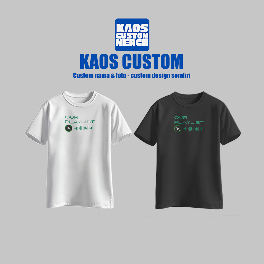KAOS CUSTOM MERCH - KAOS COUPLE / BUCIN SPOTIFY CODES CUSTOM CODE PLAYLIST BUCIN SPOTIFY - ABADIKAN 