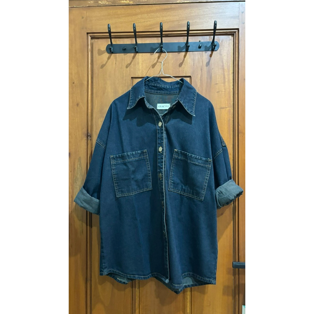 Preloved Original Gracias Label Denim Oversize Shirt