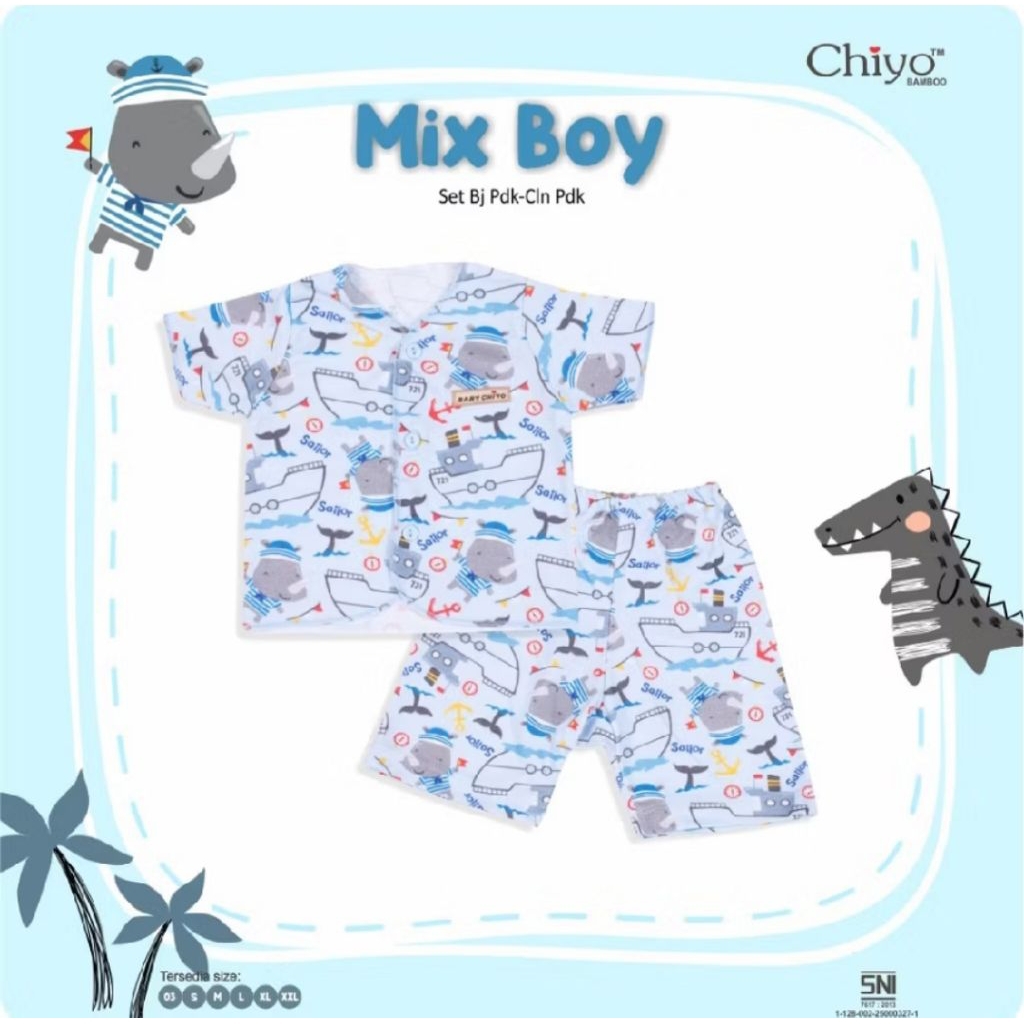 Chiyo Baby Stelan Baju Celana Tidur Anak Bayi Setelan Panjang / Pendek New Born