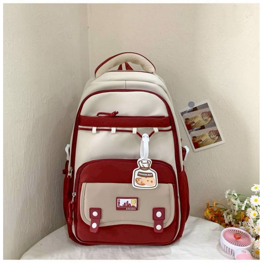 TAS ANAK SEKOLAH PEREMPUAN SD SMP/RANSEL MUAT BANYAK/TAS MODEL KOREAN STYLE/TAS BERBAHAN TEBAL DAN K