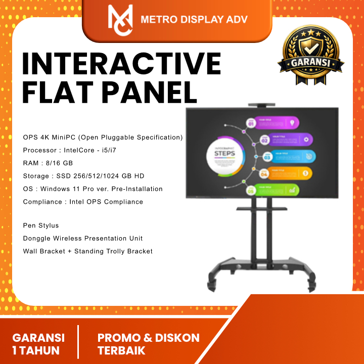 Interactive flat panel ( bergaransi 1 tahun )