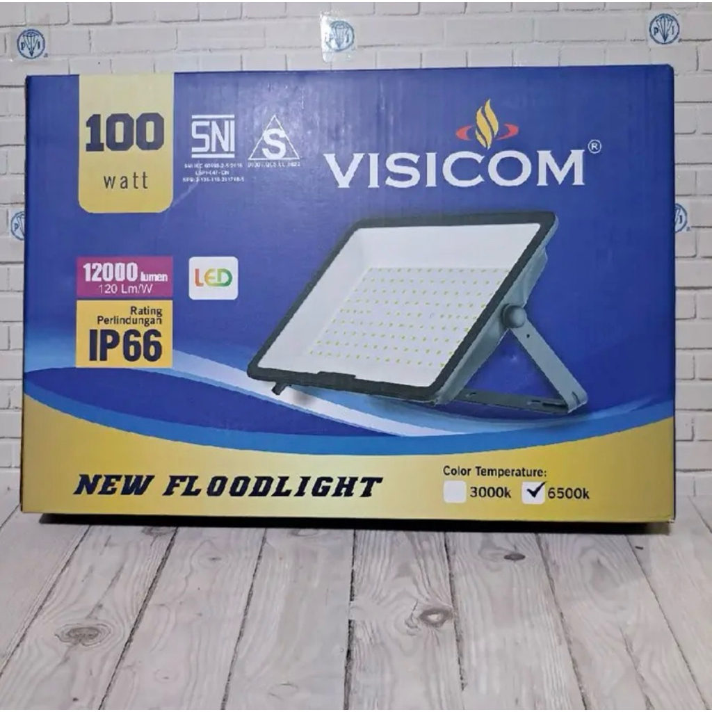 Lampu Sorot LED Visicom IP66 100Watt Kuning / Putih 6500K