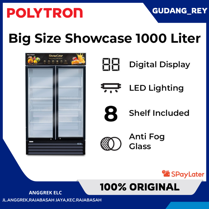 POLYTRON Showcase 1000 Liter - SCN 1020 garansi resmi free bandar lampung
