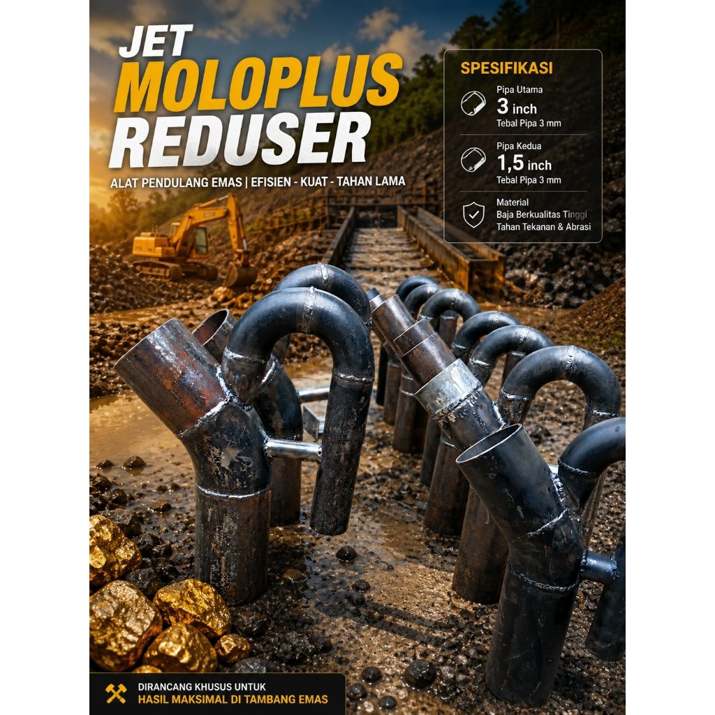 JET MOLO 3inc plus reduser,alat tambang emas super cepat