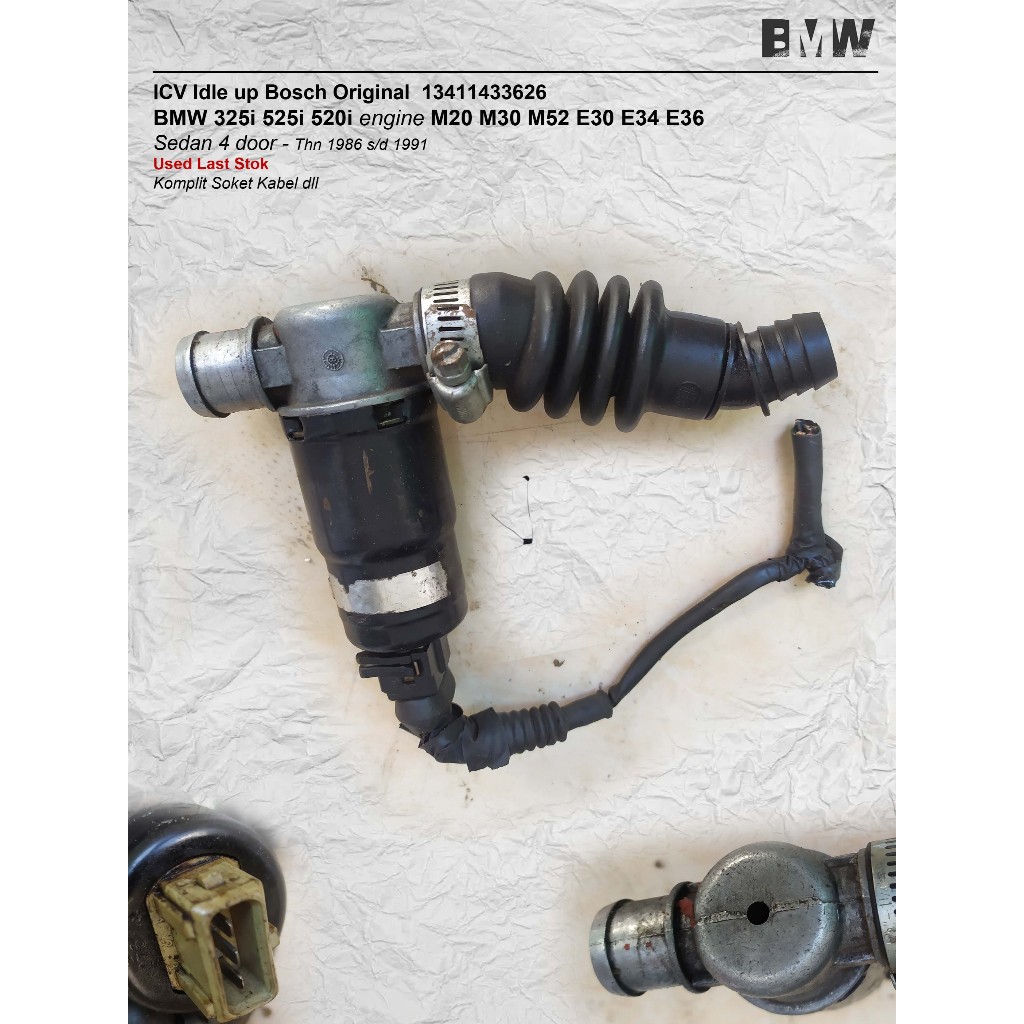 ICV Idle up Bosch Original  13411433626 BMW 325i 525i 520i engine M20 M30 M52 E30 E34 E36