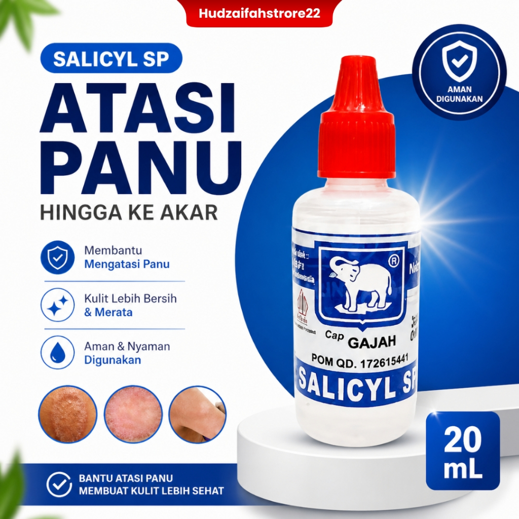 Cap Gajah Salicyl Sp Cair 20ml Obat Salep Penghilang Panu Kadas Kurap Eksim Scabies Ampuh Original
