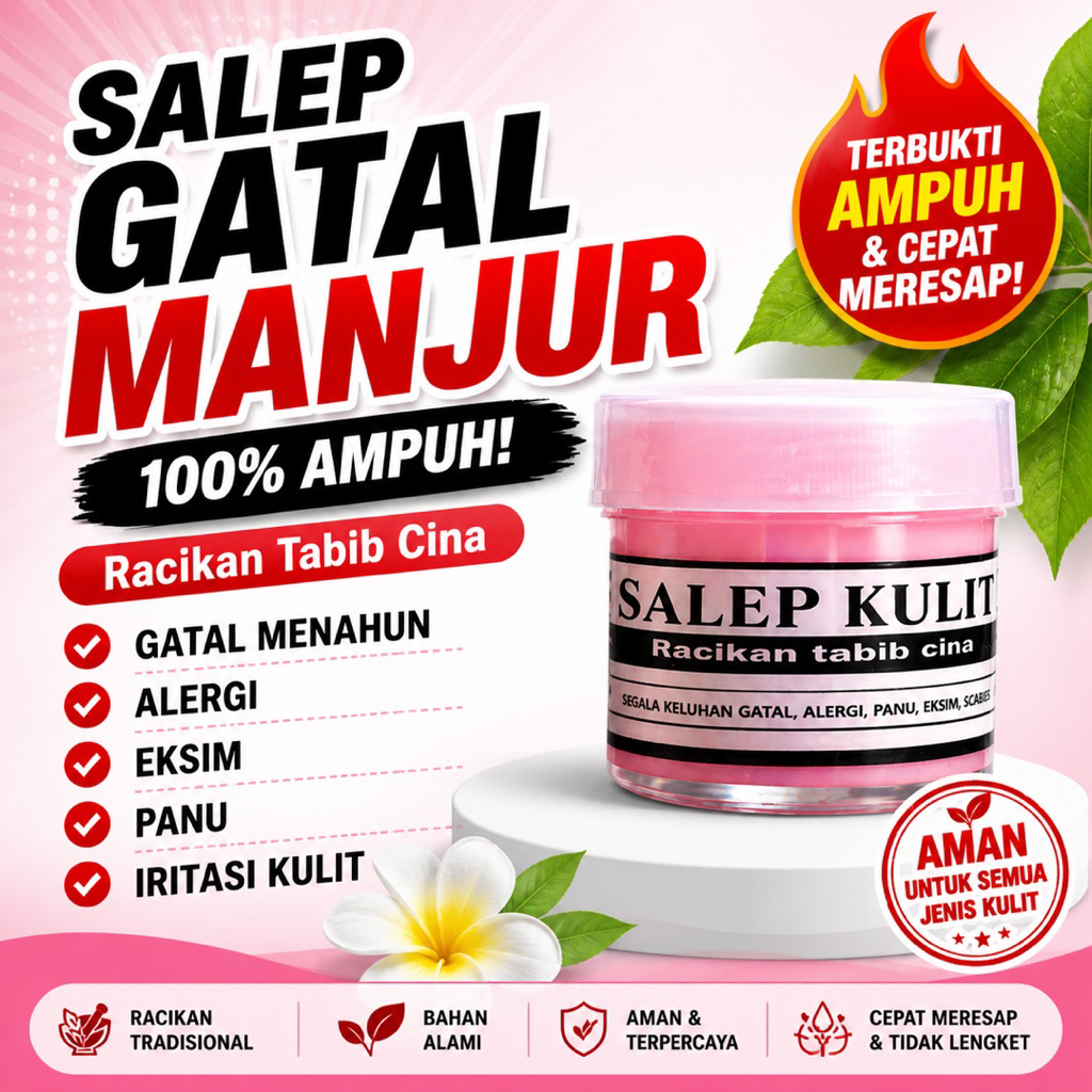 Salep Gatal Asli Racikan Tabib Cina Paling Manjur untuk Eksim Basah, Kering, Gatal Menahun dll