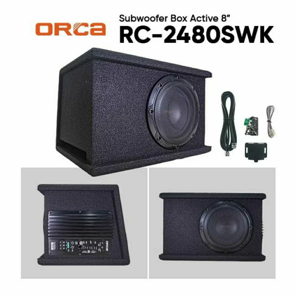 Subwoofer Aktif 8 inch ORCA RC-2480SWK Subwofer Active Mobil 8inch Basstube RC2480SWK RC 2480SWK 248