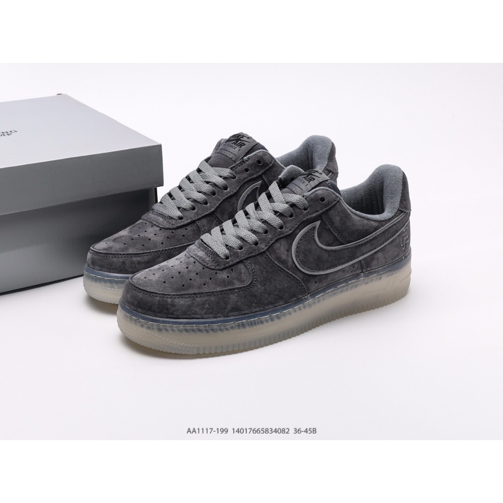 ( Abuy project ) Sepatu Sneakers Nike Air Force 1 Low Reigning Champ Dark Grey Reflective