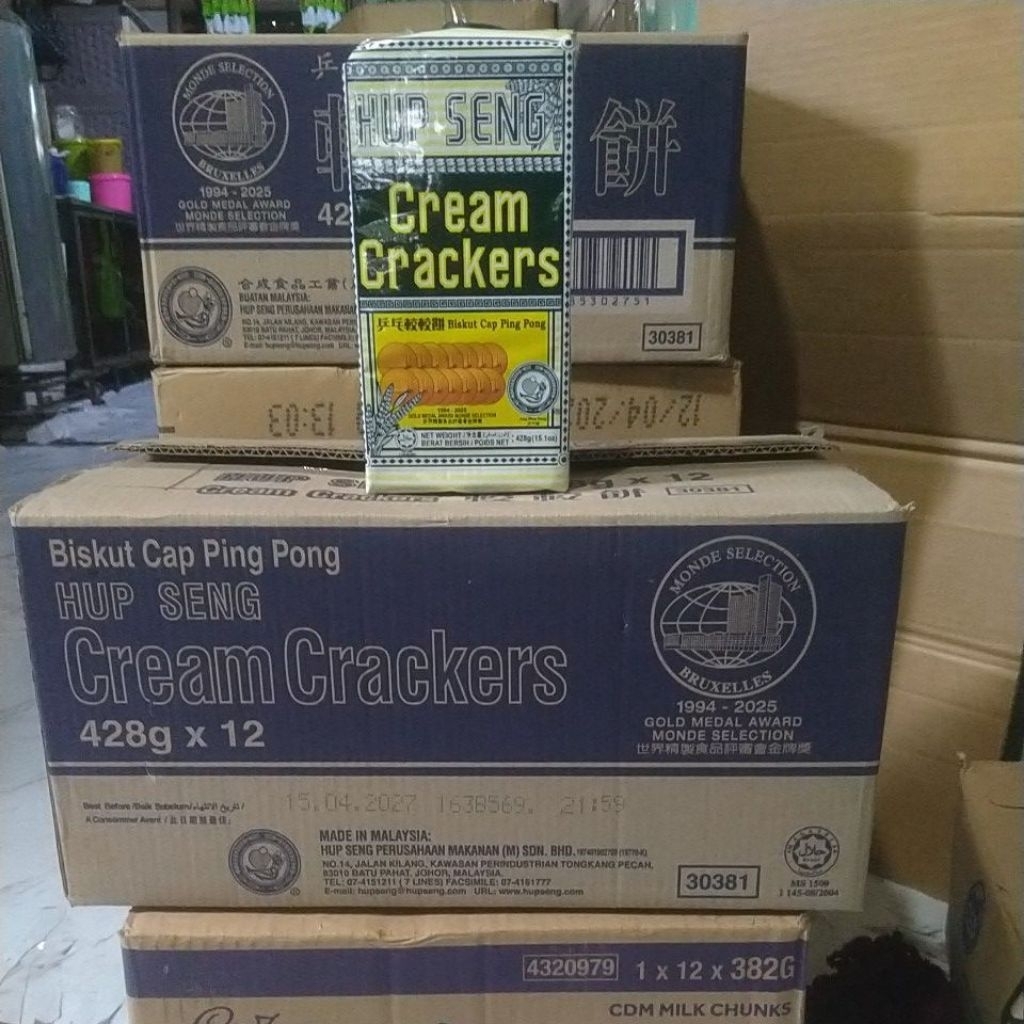 HUP SENG cream crackers ORI Malaysia / dus