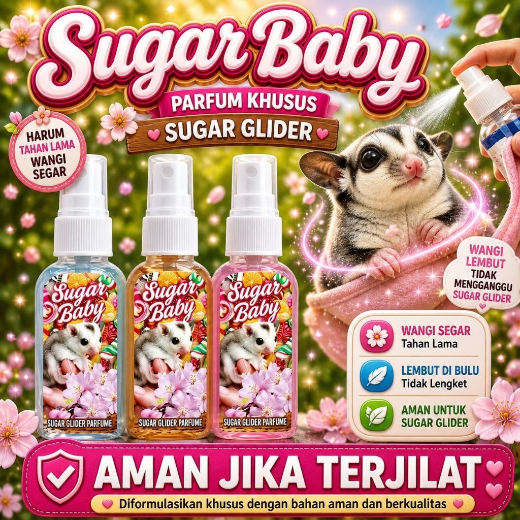 SUGAR BABY GROSIR - PARFUM GROOMING SUGAR GLIDER JOEY Parfum Sugar Glider Pewangi Sugar Glider Collo