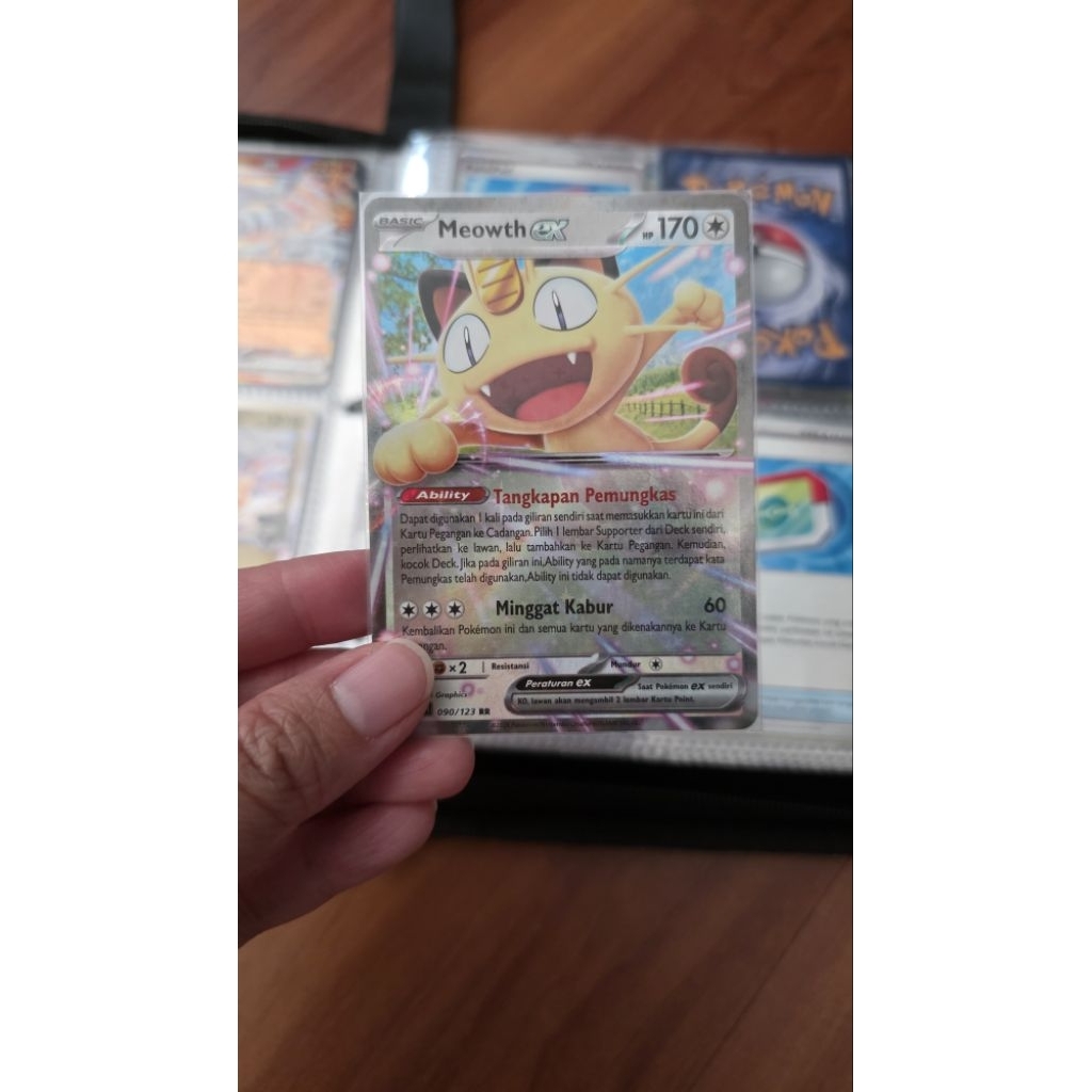 Kartu Pokemon asli Meowth RR Ledakan Peniada