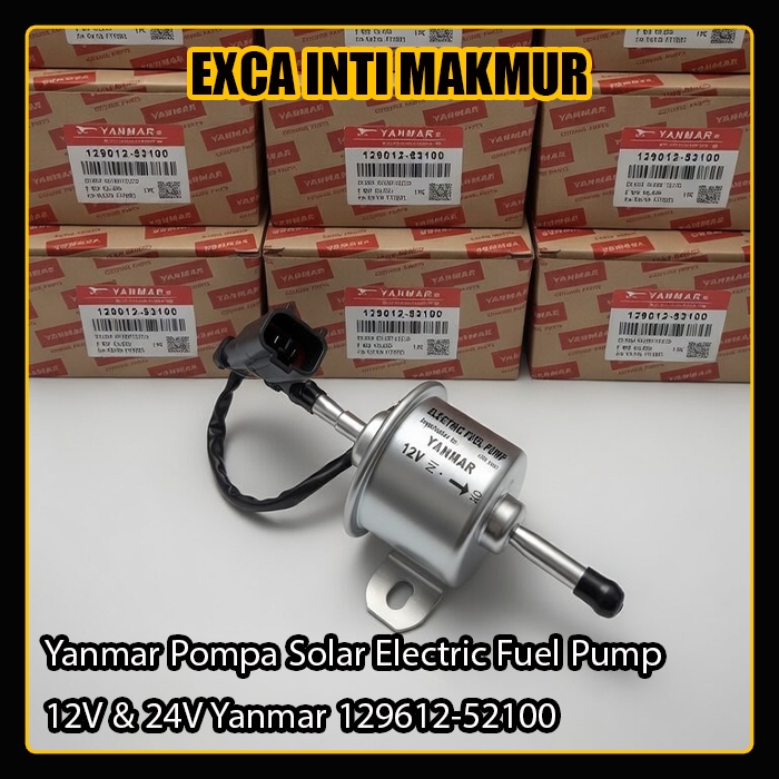 Yanmar Pompa Solar Electric Fuel Pump 12V & 24V Yanmar 129612-52100 12 Volt dan 129612-52100 24 Volt