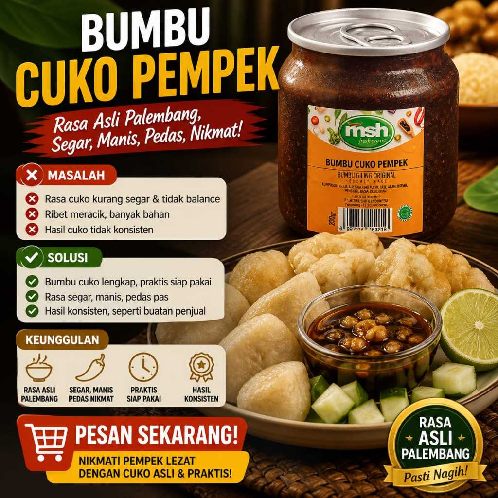 Bumbu Cuko Pempek 190 gr , Bumbu Cuko Pempek Premium , Bumbu Cuko Pempek Asli Palembang