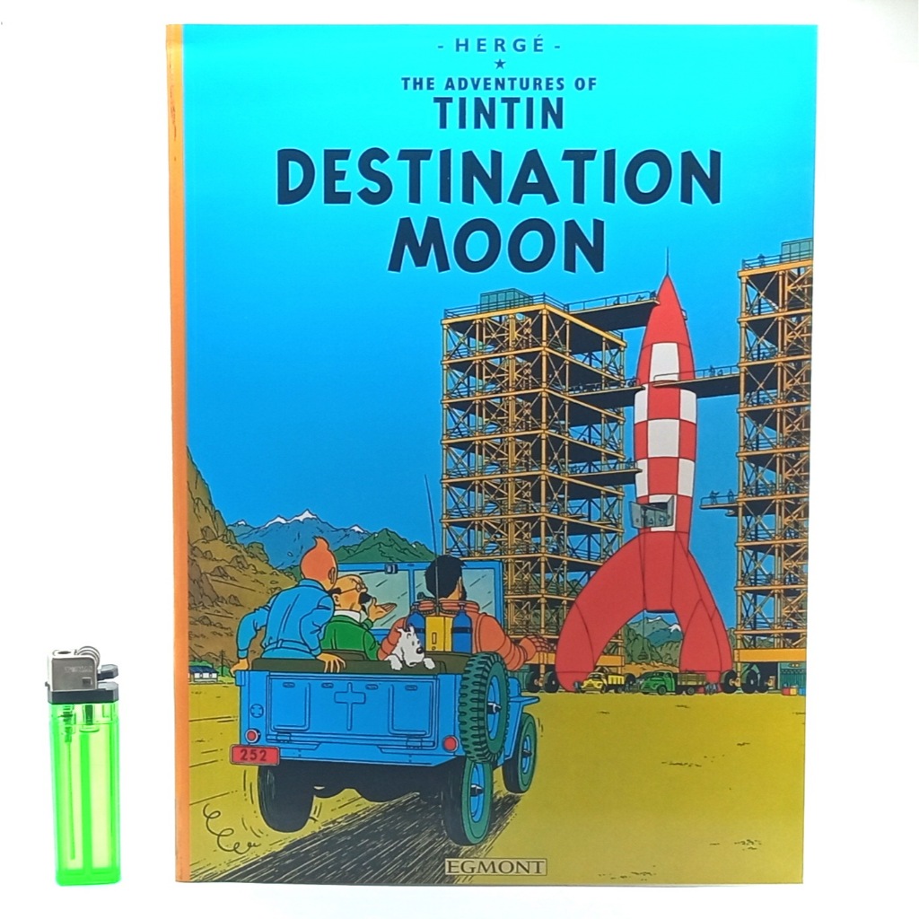 Komik Egmont Tintin Destination Moon Ekspedisi Ke Bulan Format Lebar Bahasa Inggris Original