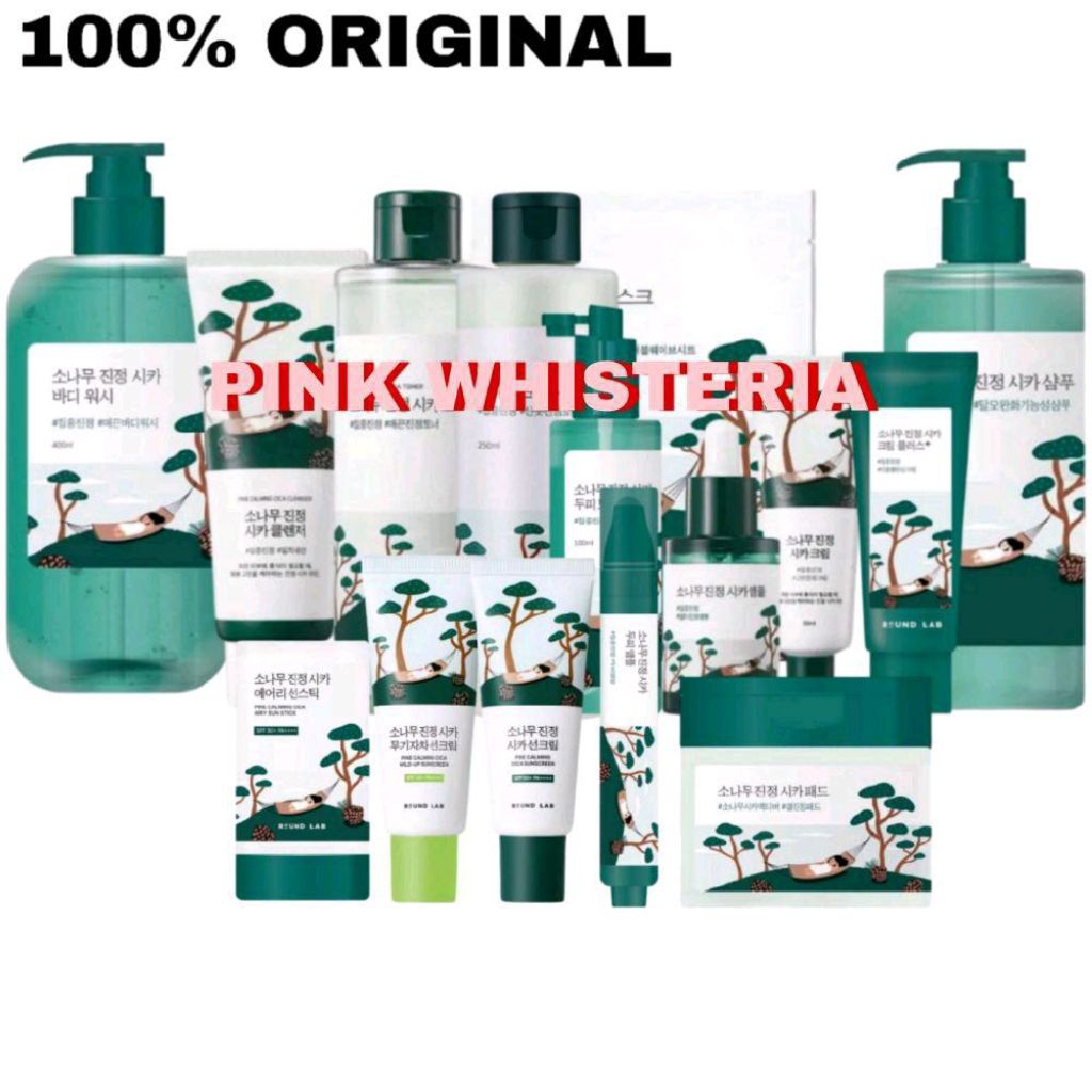 ROUND LAB Pine Calming Cica Ampoule / Toner / Cream Plus / Cleanser / Pad / Serum / Mild Up Sunscree