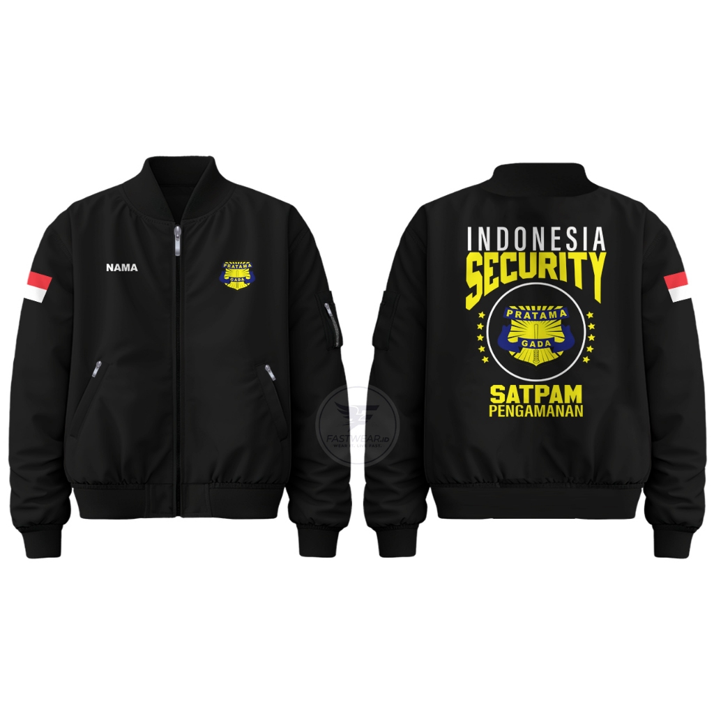 Jaket Bomber Pratama Gada Indonesia Security Satpam Pengamanan Waterproof Premium