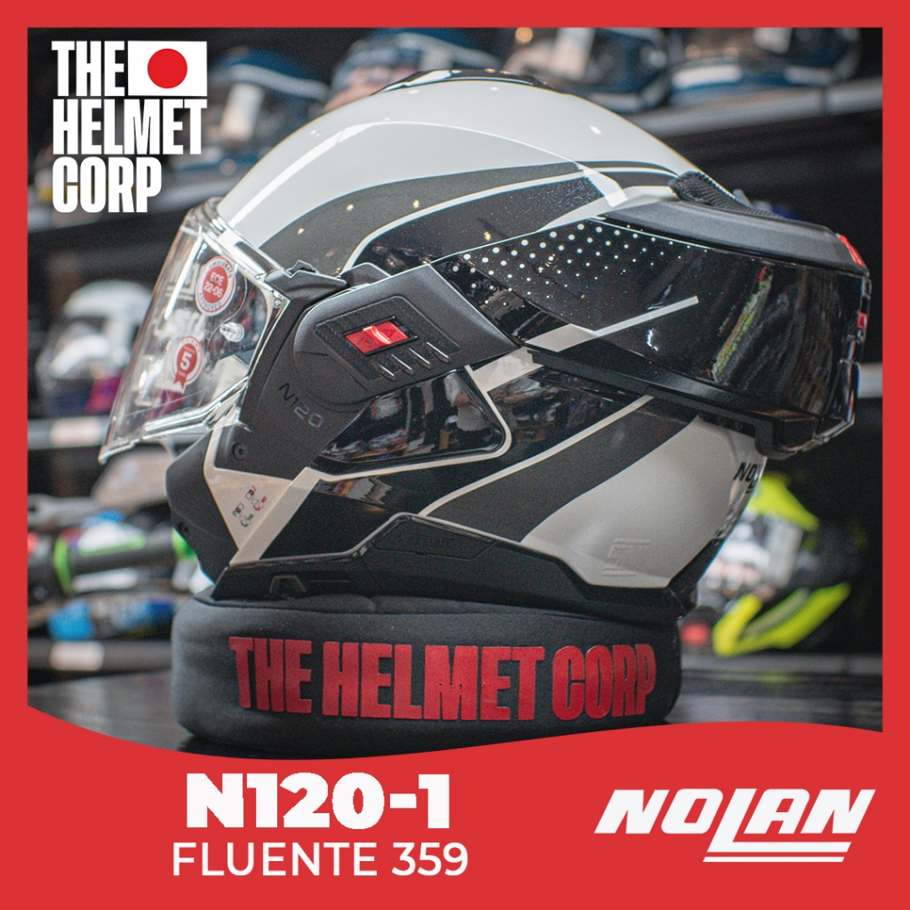 HELM NOLAN N120-1 FLUENTE 359 MODULAR FLIP BLACK TOURING HELMET NOLAN