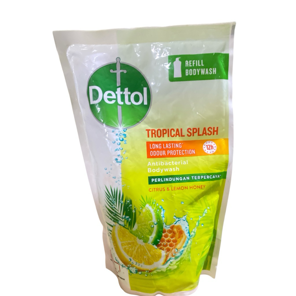 Dettol Tropical Splash body wash 370g rijek kemasan