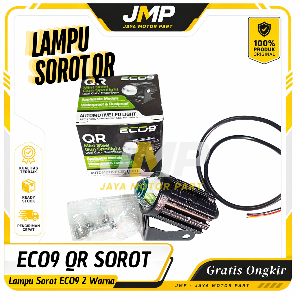 ECO9 QR Lampu Sorot Lampu Tembak Motor Lampu Laser 2 Warna Luminos