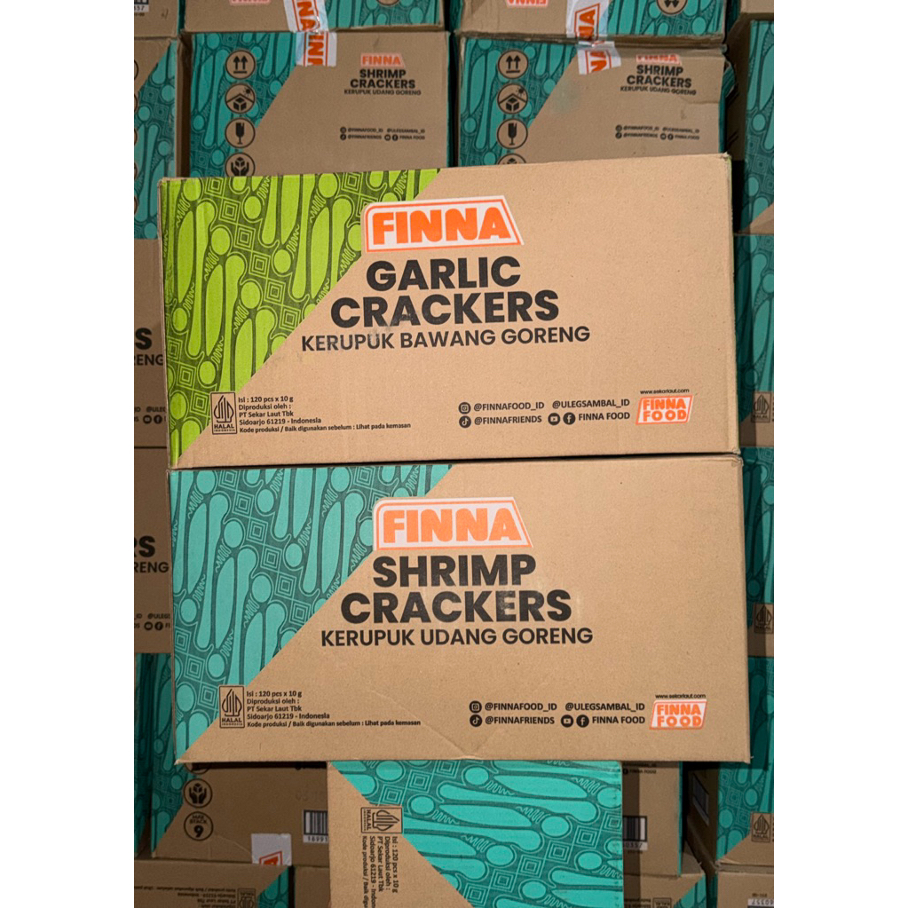 KERUPUK UDANG FINNA (EXP 10/26) SHRIMP CRACKERS KRUPUK UDANG GORENG 1DUS/KARTON 120pcs x 10gr GROSIR
