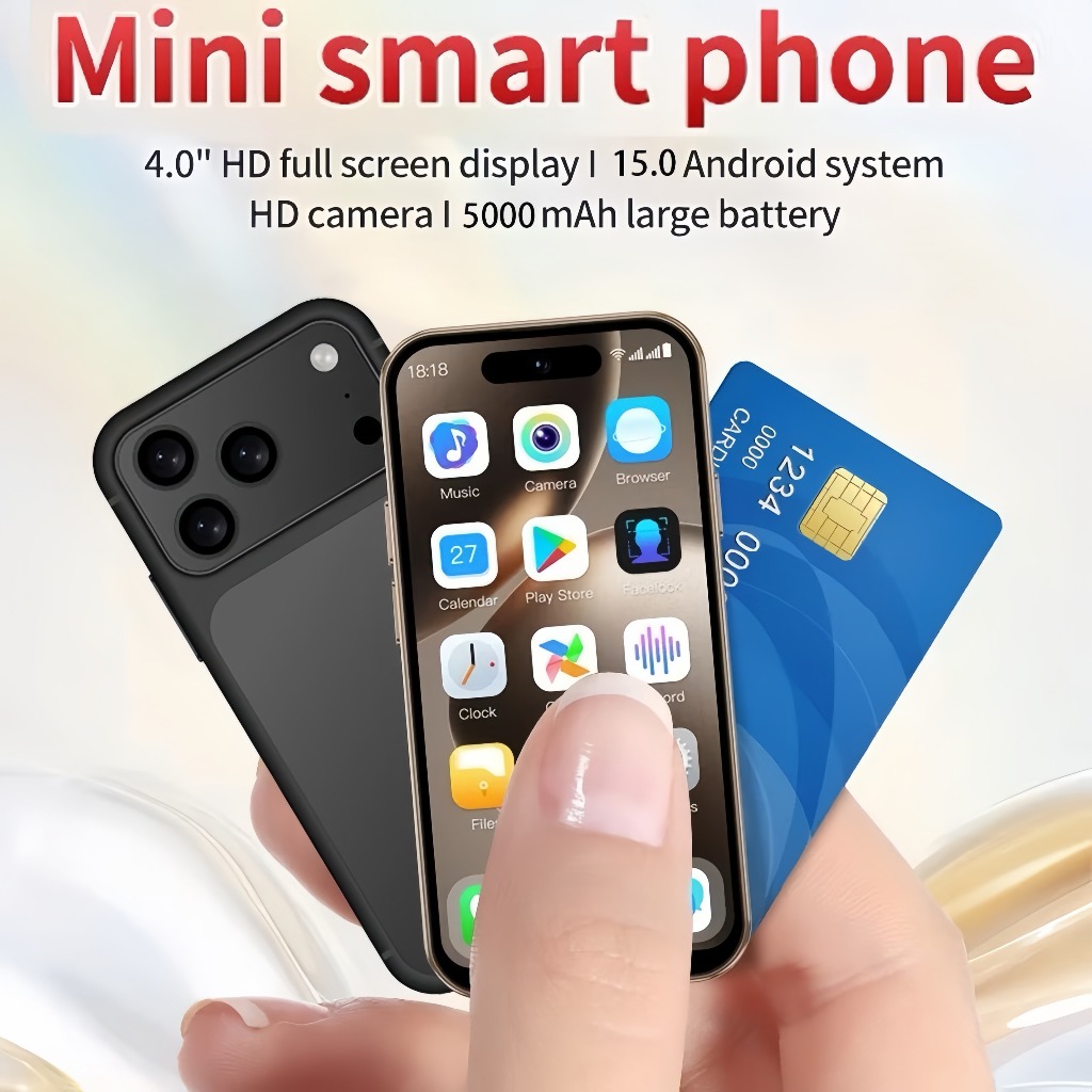 hp 4 inci mini Smartphone ip17pro max mini phone ram 8/256GB jaringan 3G/4G Garansi ponsel mini 4 in